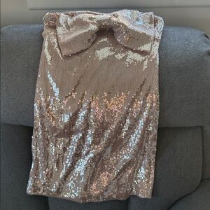 Elegant Strapless Sequin Dress Hazel and Olive